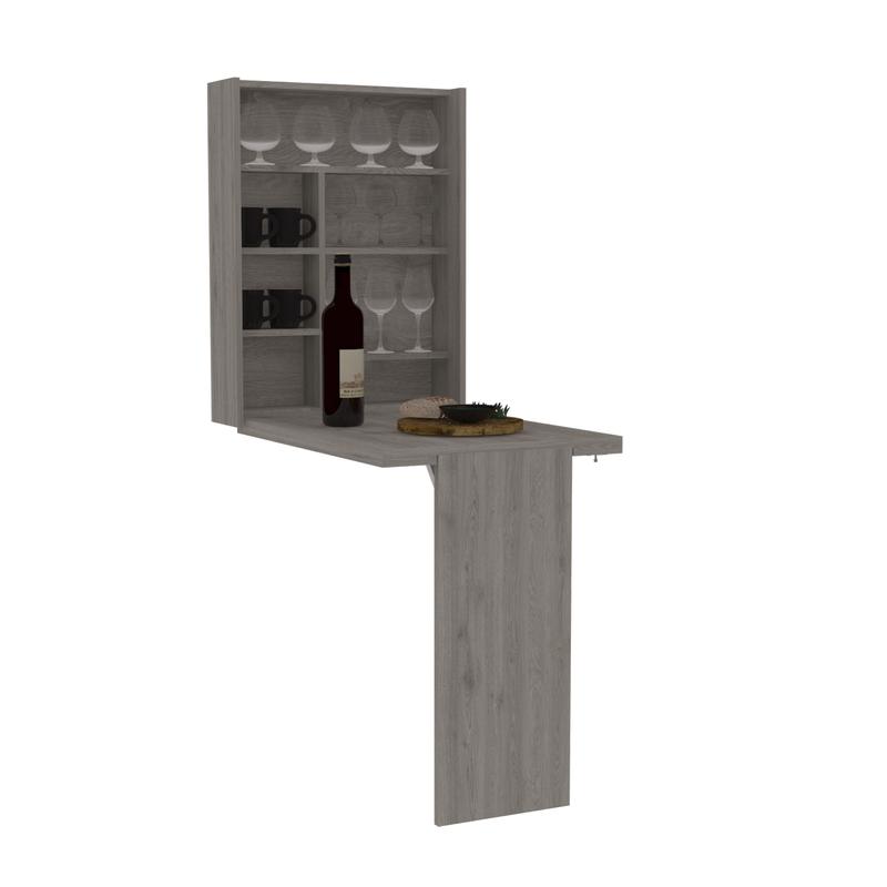 Interior Design Office Space - Foldable Table with 7 Interior Shelves,