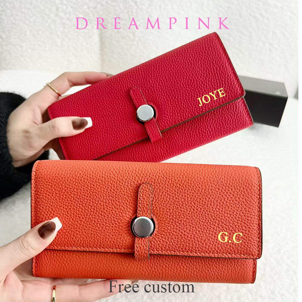 Interior Design Name Card - Genuine Leather Long Women Cards Wallet