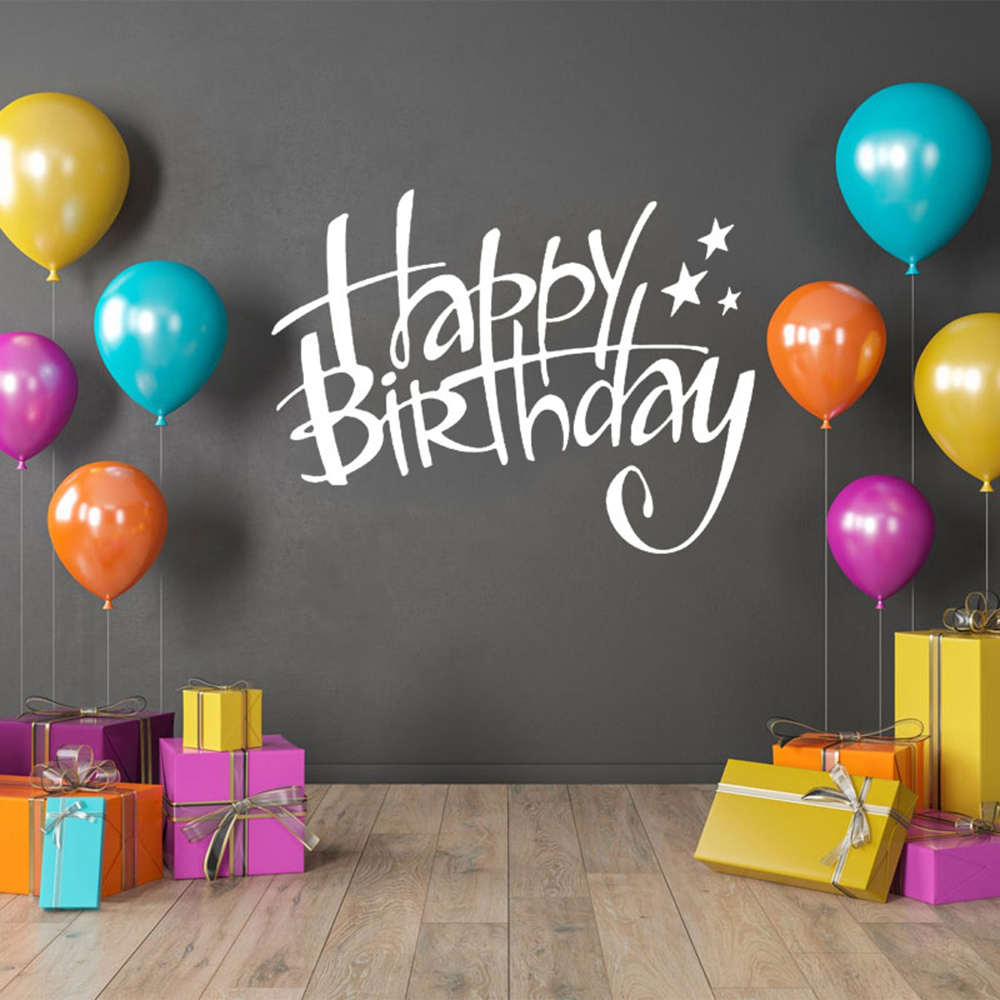Interior Design Years Of School - Happy Birthday Lettering Stars Interior Design