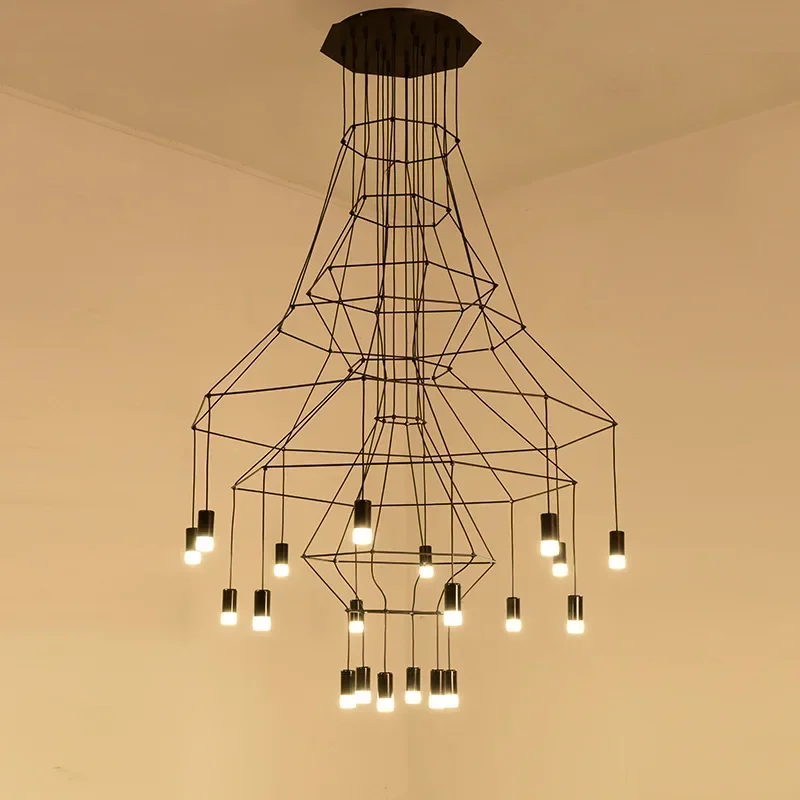 Interior Design Years Of Study - Modern Creative Staircase Led Chandelier Acrylic