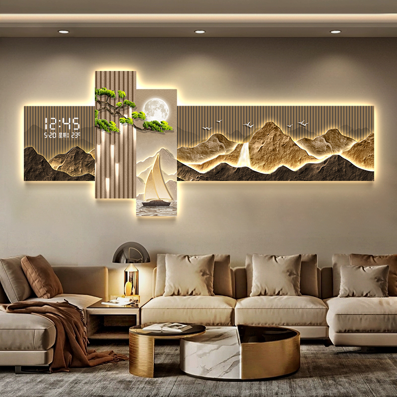 Interior Design Vintage Style - Living Room Bedroom Wall Clocks Digital