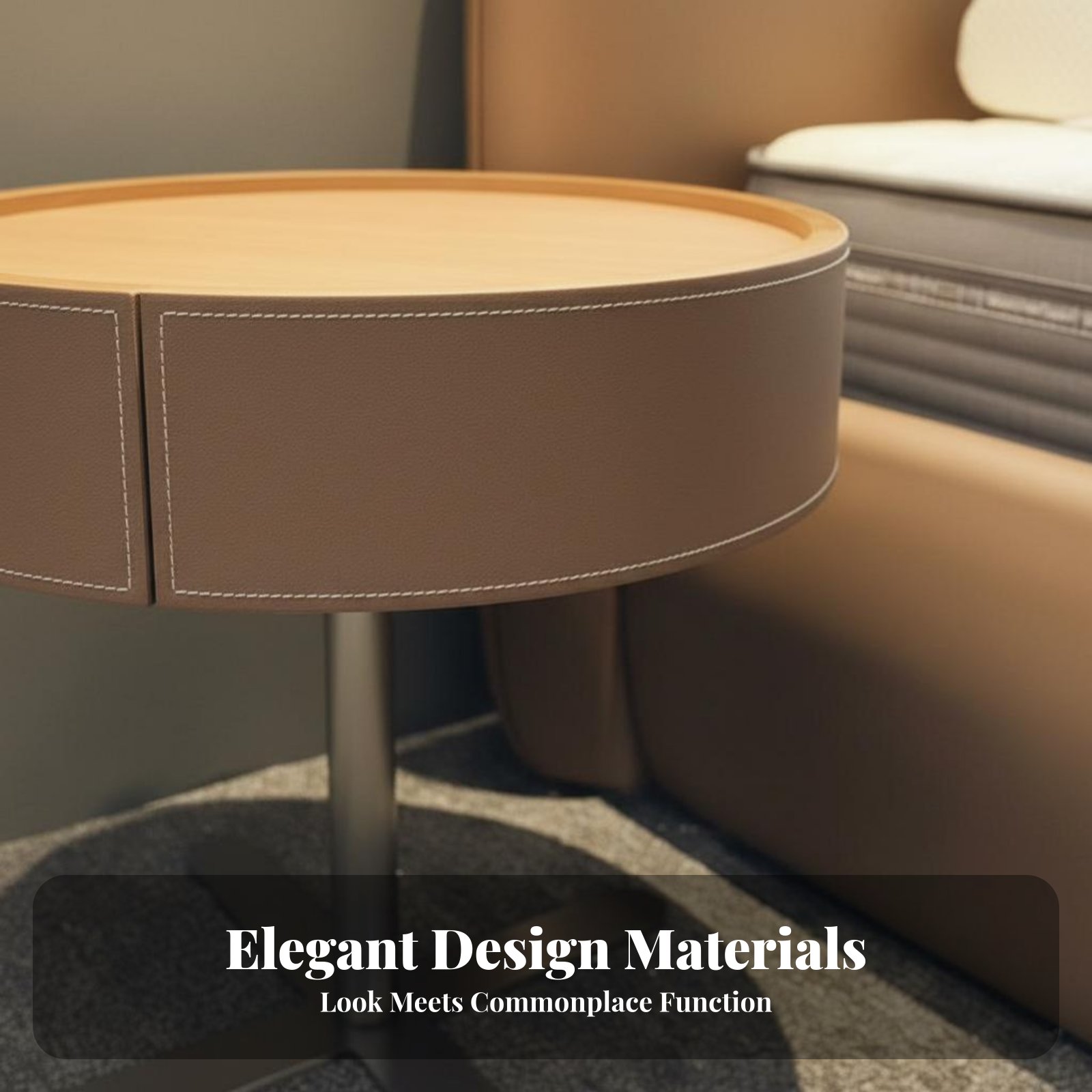 Round Pedestal Night Table Min - Interior Design Office Space review and price