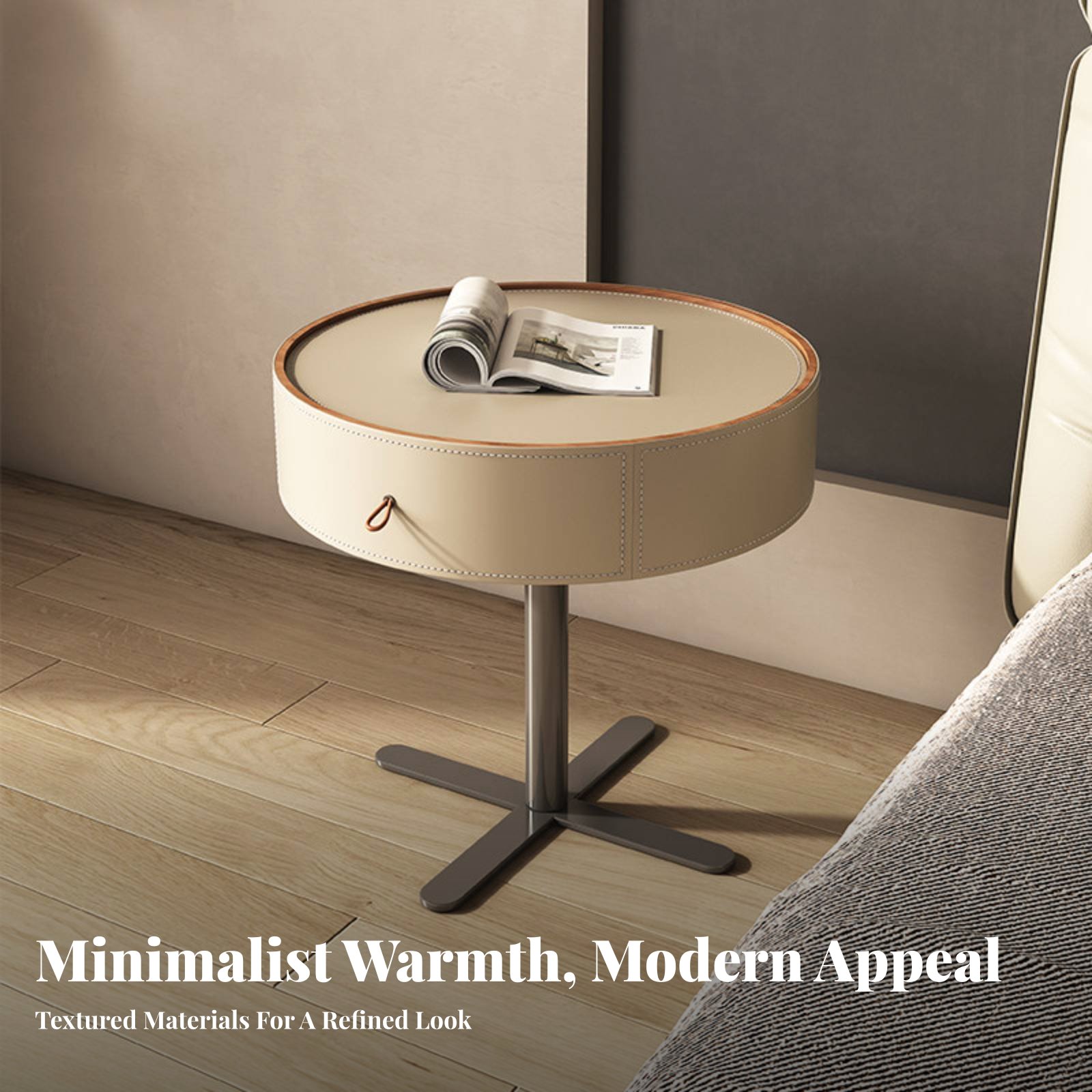 Round Pedestal Night Table Min - Interior Design Office Space review and price