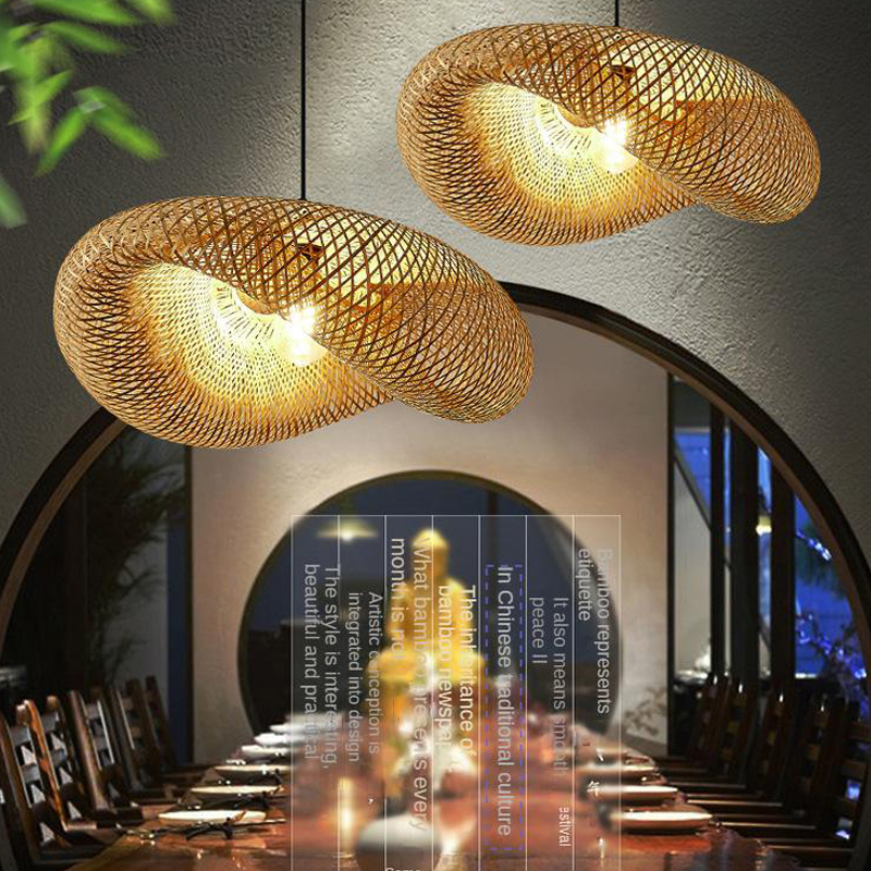 ZK40 Handmade Bamboo Straw Hat - Wicker Pendant Shade review and price