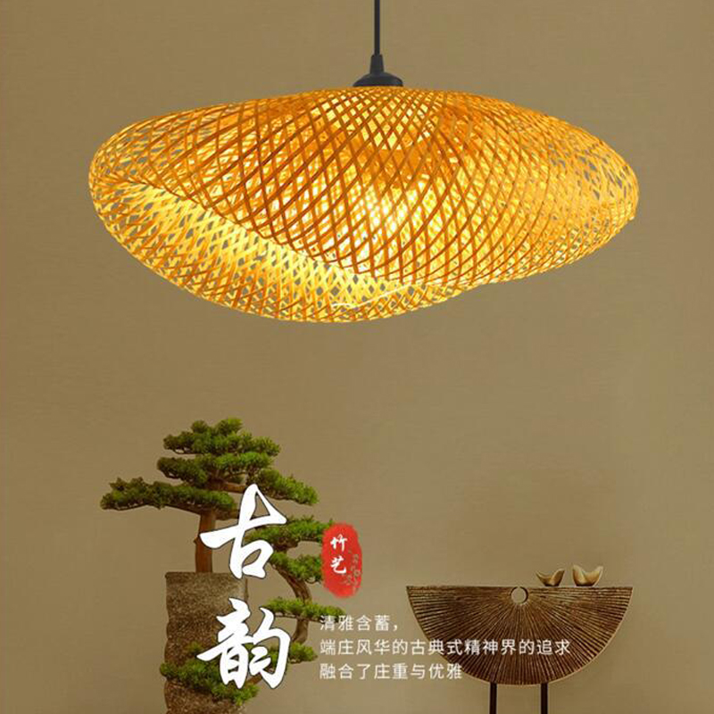 ZK40 Handmade Bamboo Straw Hat - Wicker Pendant Shade review and price