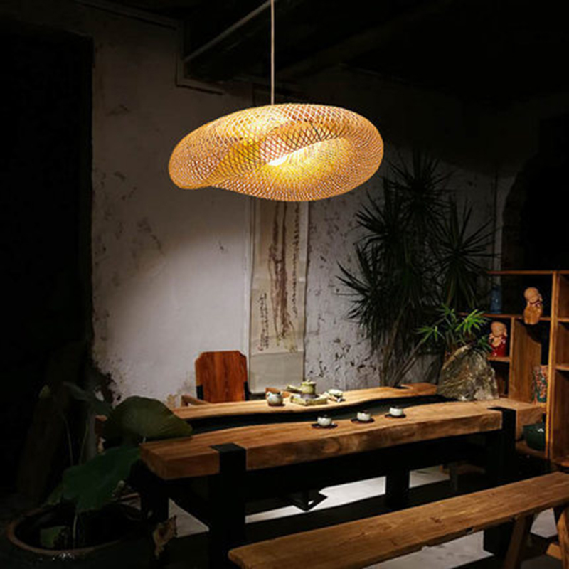 ZK40 Handmade Bamboo Straw Hat - Wicker Pendant Shade review and price