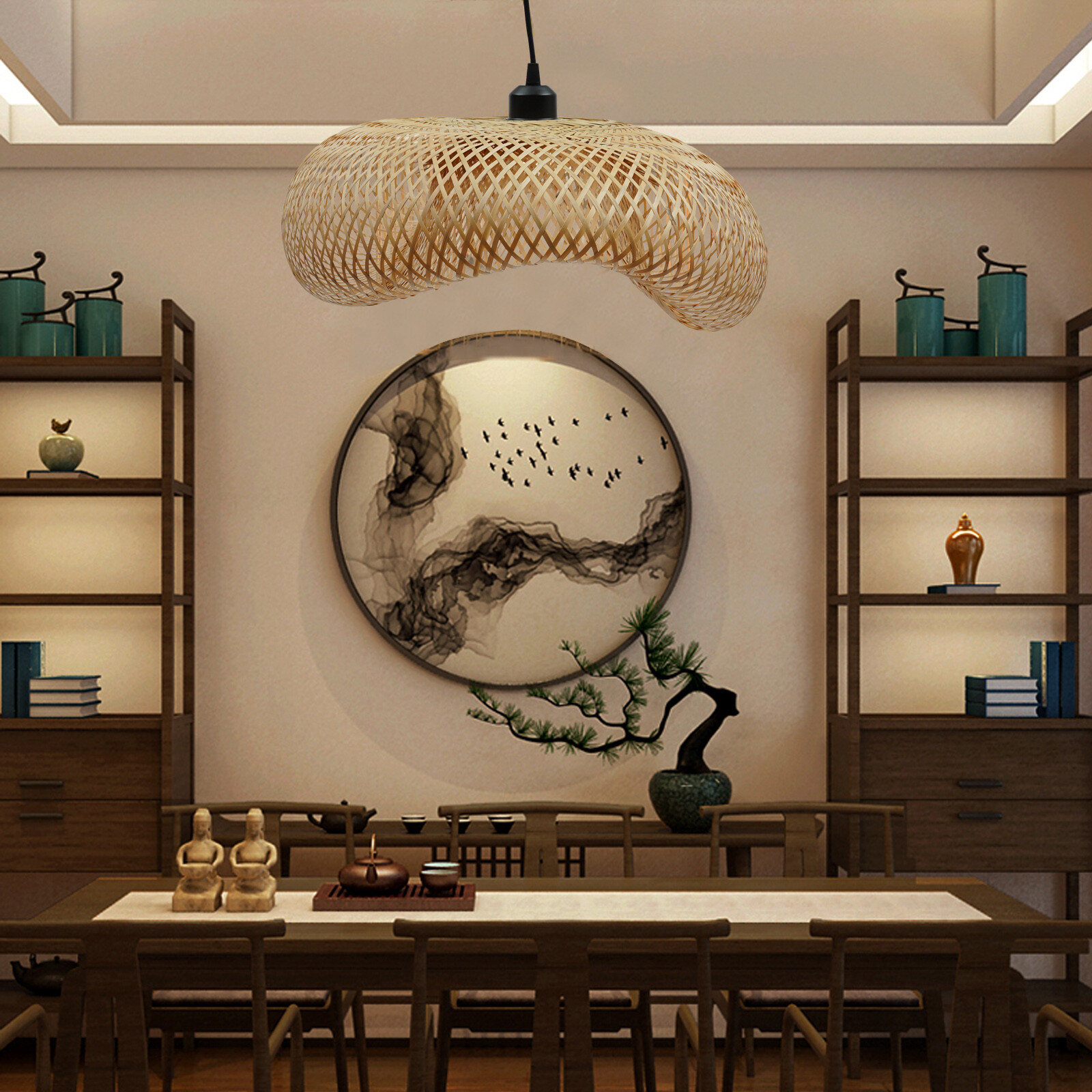 Bamboo Wicker Rattan Shade Pen - Wicker Pendant Shade review and price