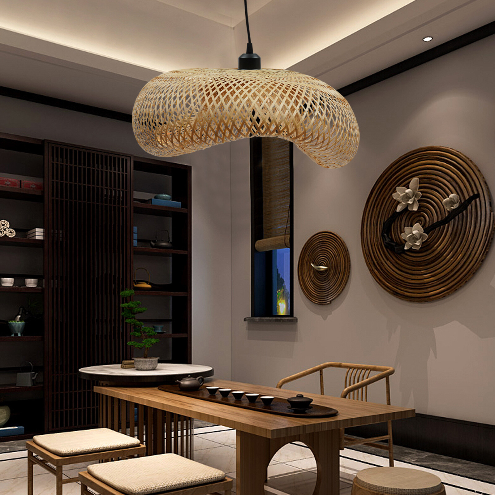 Bamboo Wicker Rattan Shade Pen - Wicker Pendant Shade review and price