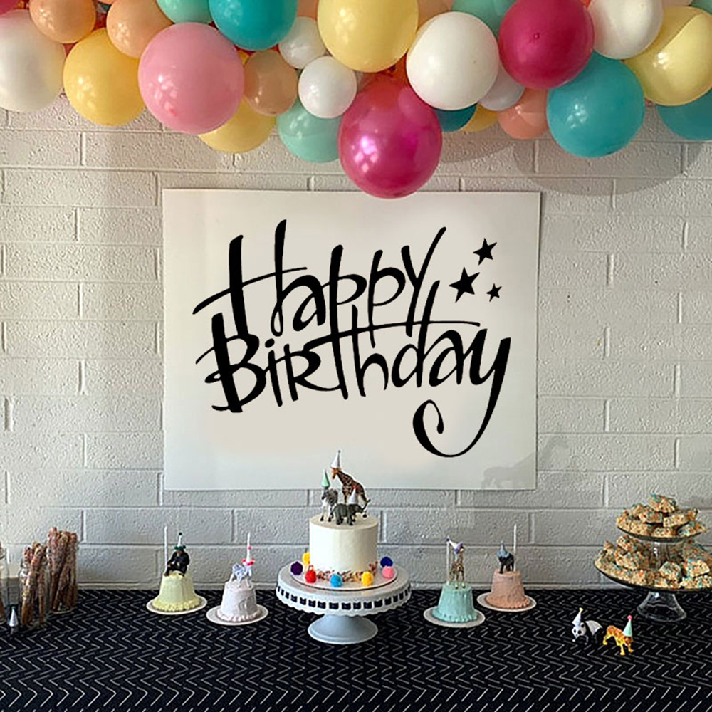 Happy Birthday Lettering Stars - Interior Design Years Of School review and price