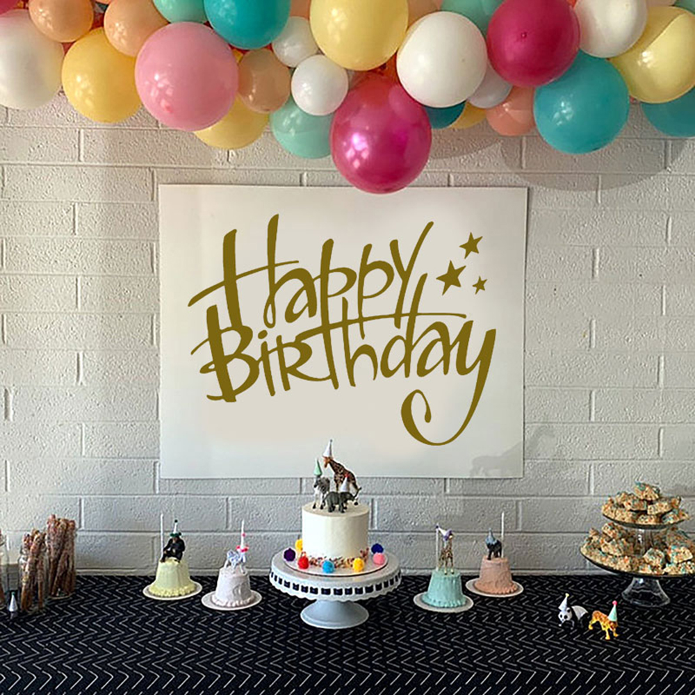 Happy Birthday Lettering Stars - Interior Design Years Of School review and price