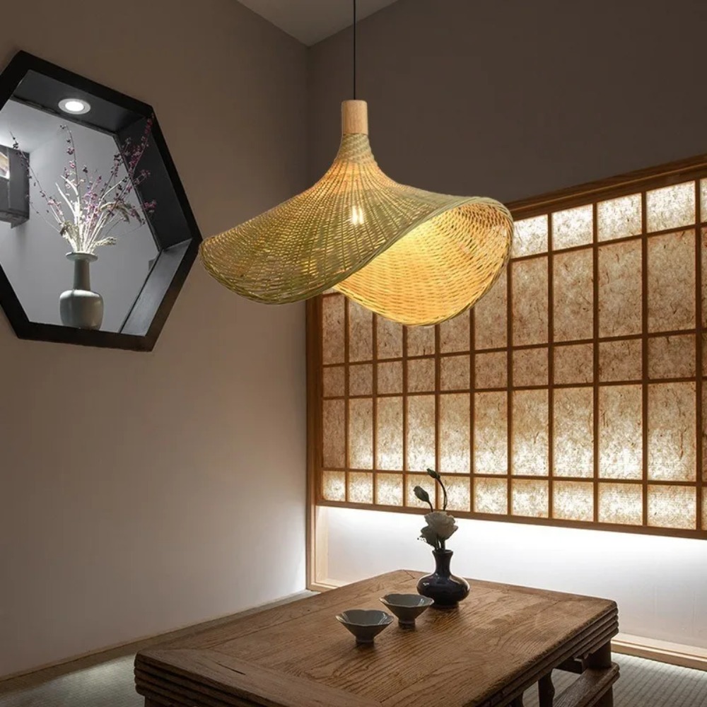 Woven Natural Bamboo Decor Lig - Wicker Pendant Shade review and price