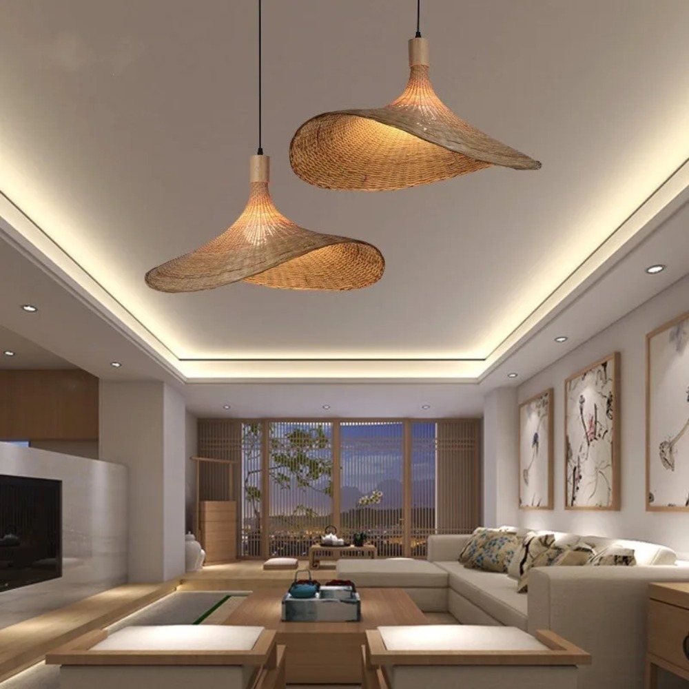 Woven Natural Bamboo Decor Lig - Wicker Pendant Shade review and price