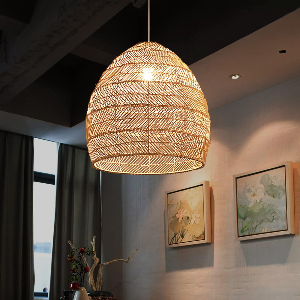 Rattan Woven Pendant Light Sha - Wicker Pendant Shade review and price