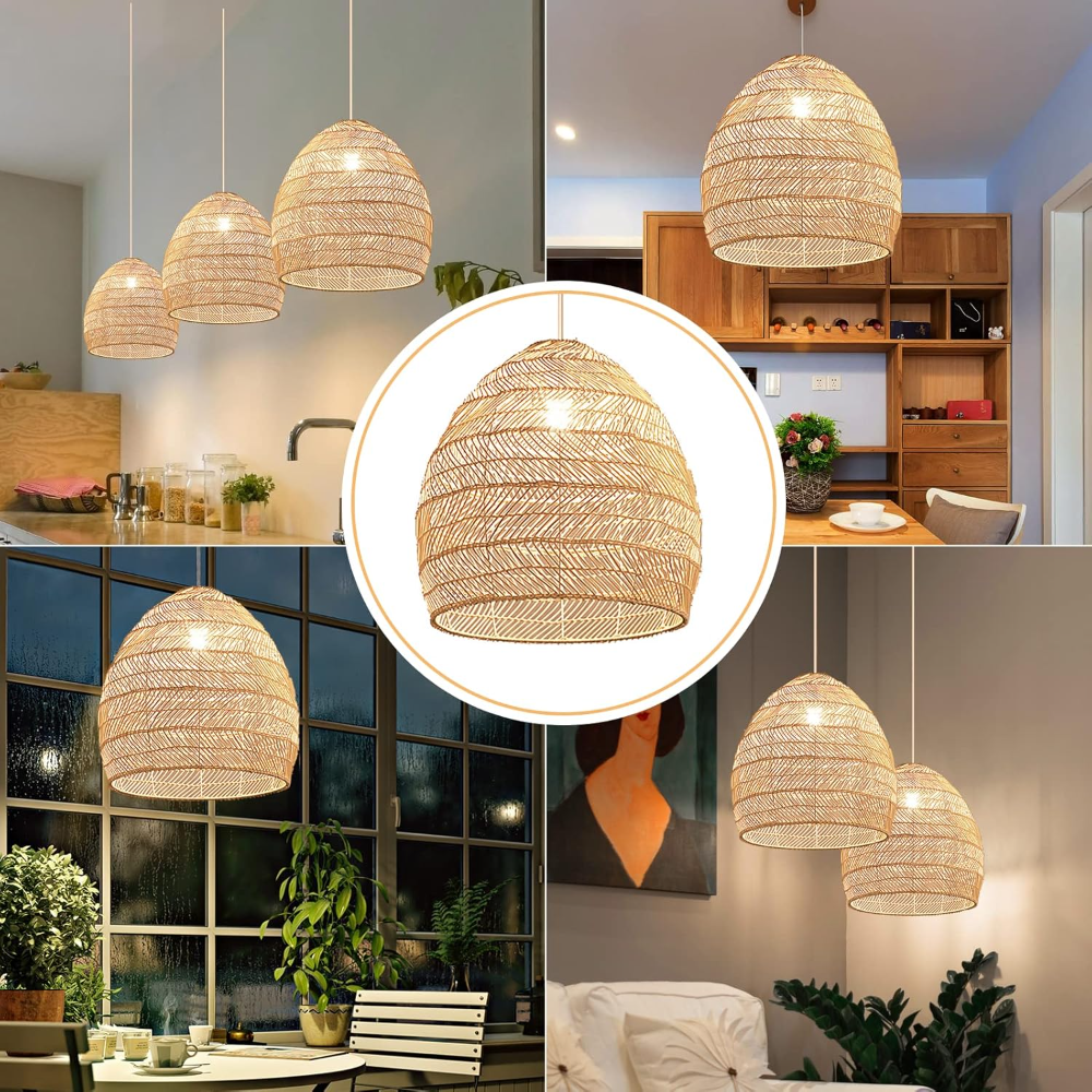 Rattan Woven Pendant Light Sha - Wicker Pendant Shade review and price
