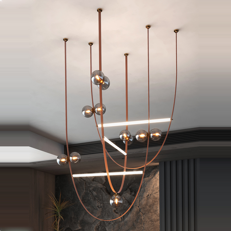 American LED Leather Chandelie - Interior Design Hall review and price