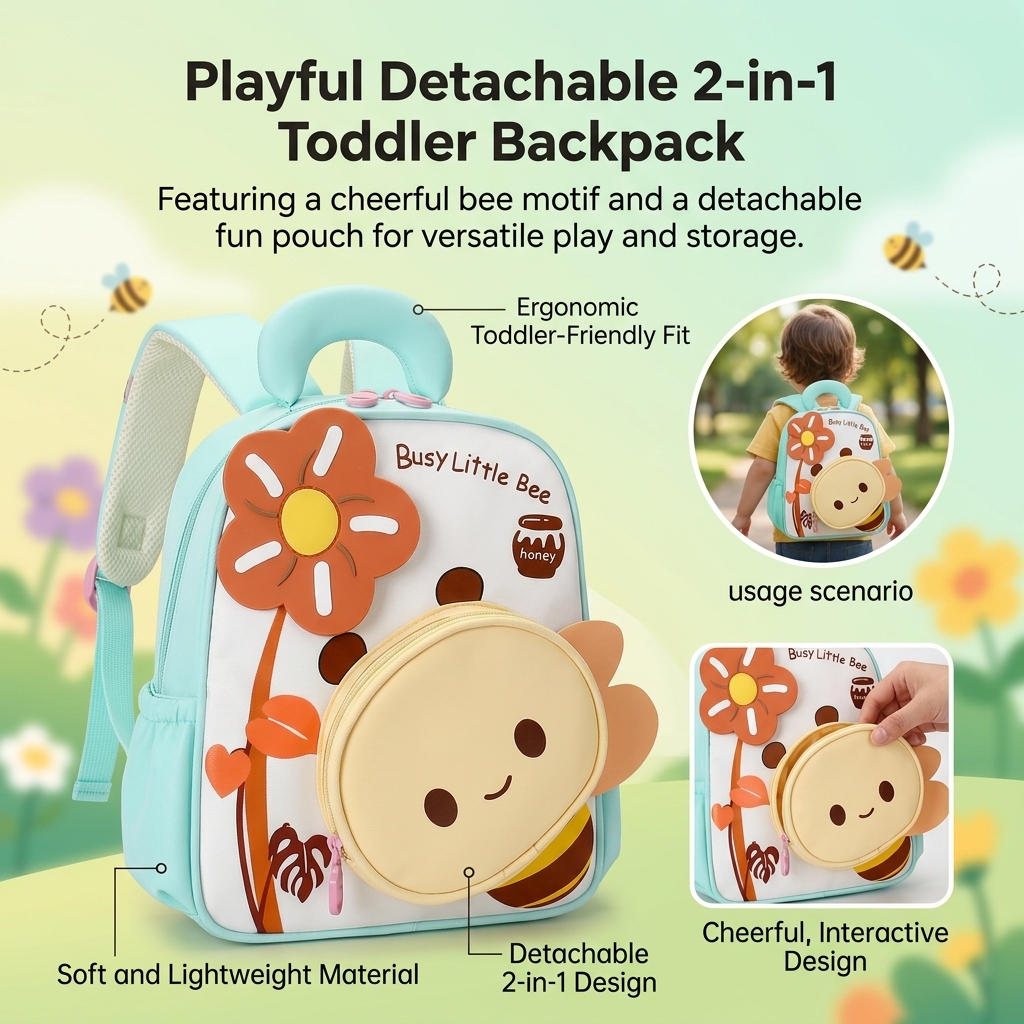 Kids Backpack Cartoon Bees Des - Interior Design Years Of School review and price