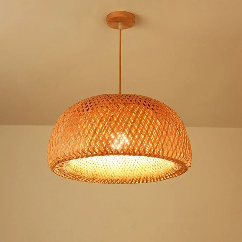 Bamboo Lantern 38/45cm Pendant - Wicker Pendant Shade review and price