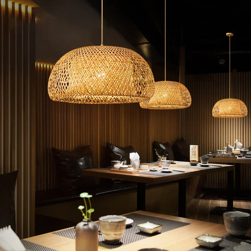 Bamboo Lantern 38/45cm Pendant - Wicker Pendant Shade review and price