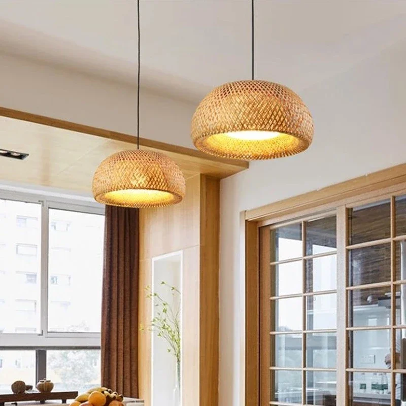 Bamboo Lantern 38/45cm Pendant - Wicker Pendant Shade review and price