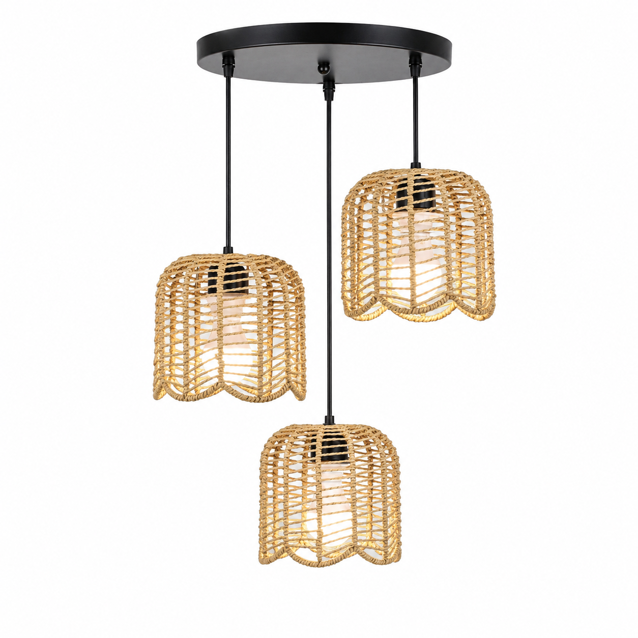 JOYINLED Farmhouse Hand Woven  - Wicker Pendant Shade review and price