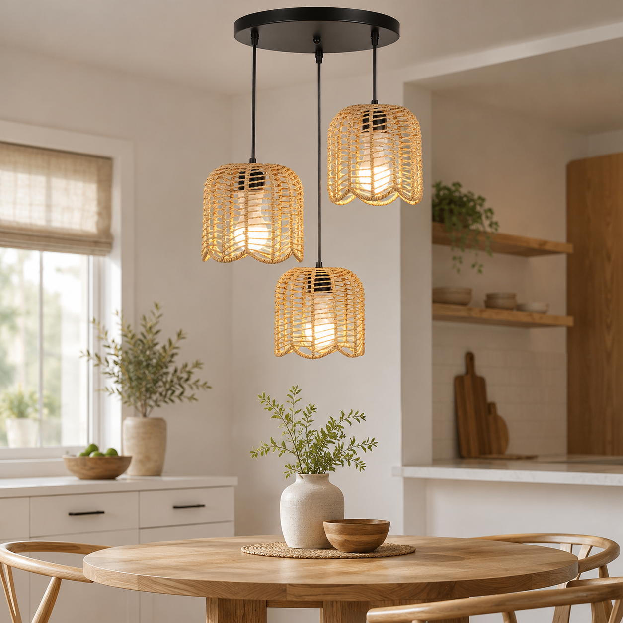 JOYINLED Farmhouse Hand Woven  - Wicker Pendant Shade review and price
