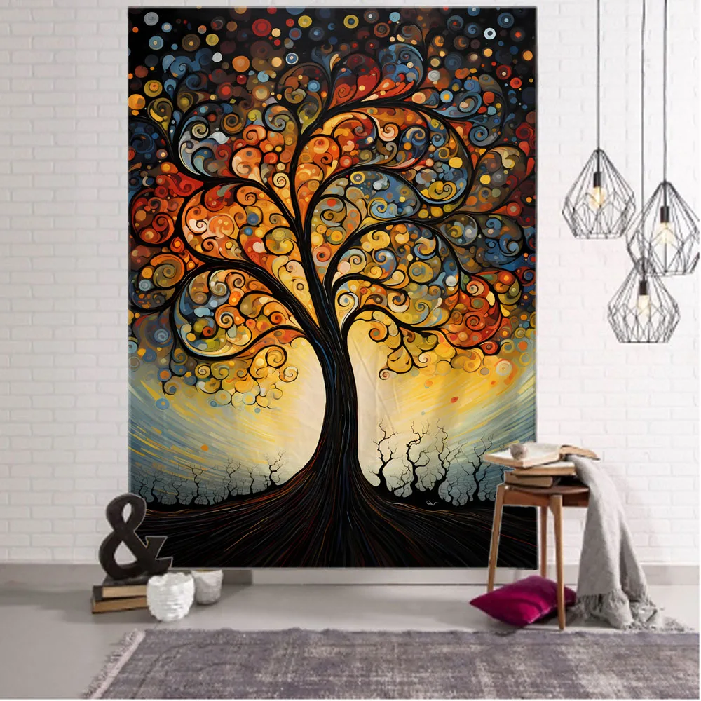 Vibrant Swirl Tree Tapestry -  - Interior Design Office Space review and price