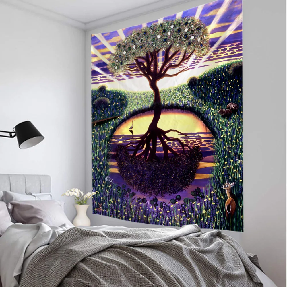 Vibrant Swirl Tree Tapestry -  - Interior Design Office Space review and price