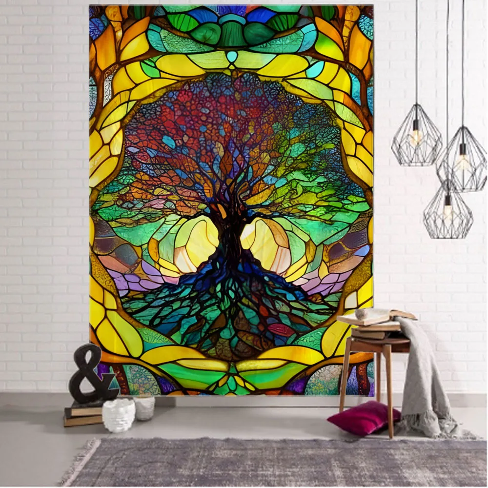 Vibrant Swirl Tree Tapestry -  - Interior Design Office Space review and price