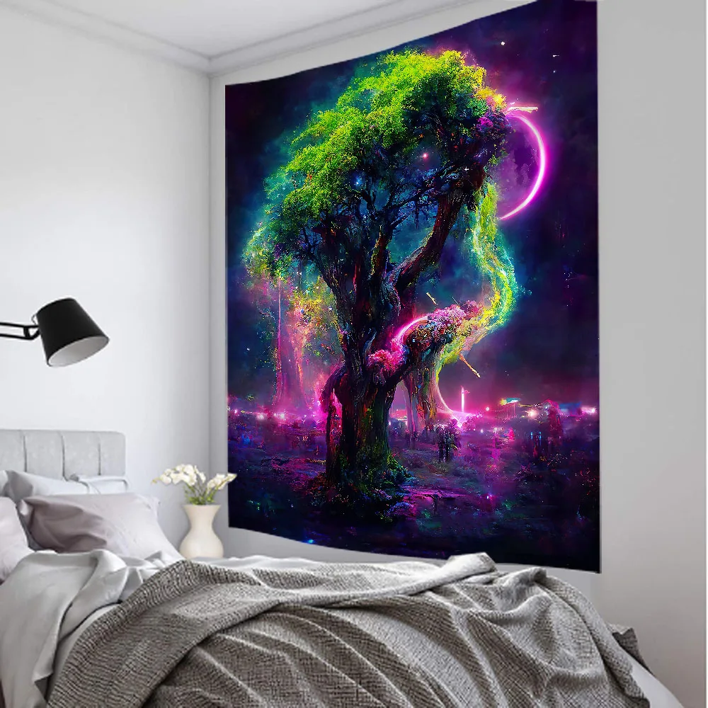 Vibrant Swirl Tree Tapestry -  - Interior Design Office Space review and price