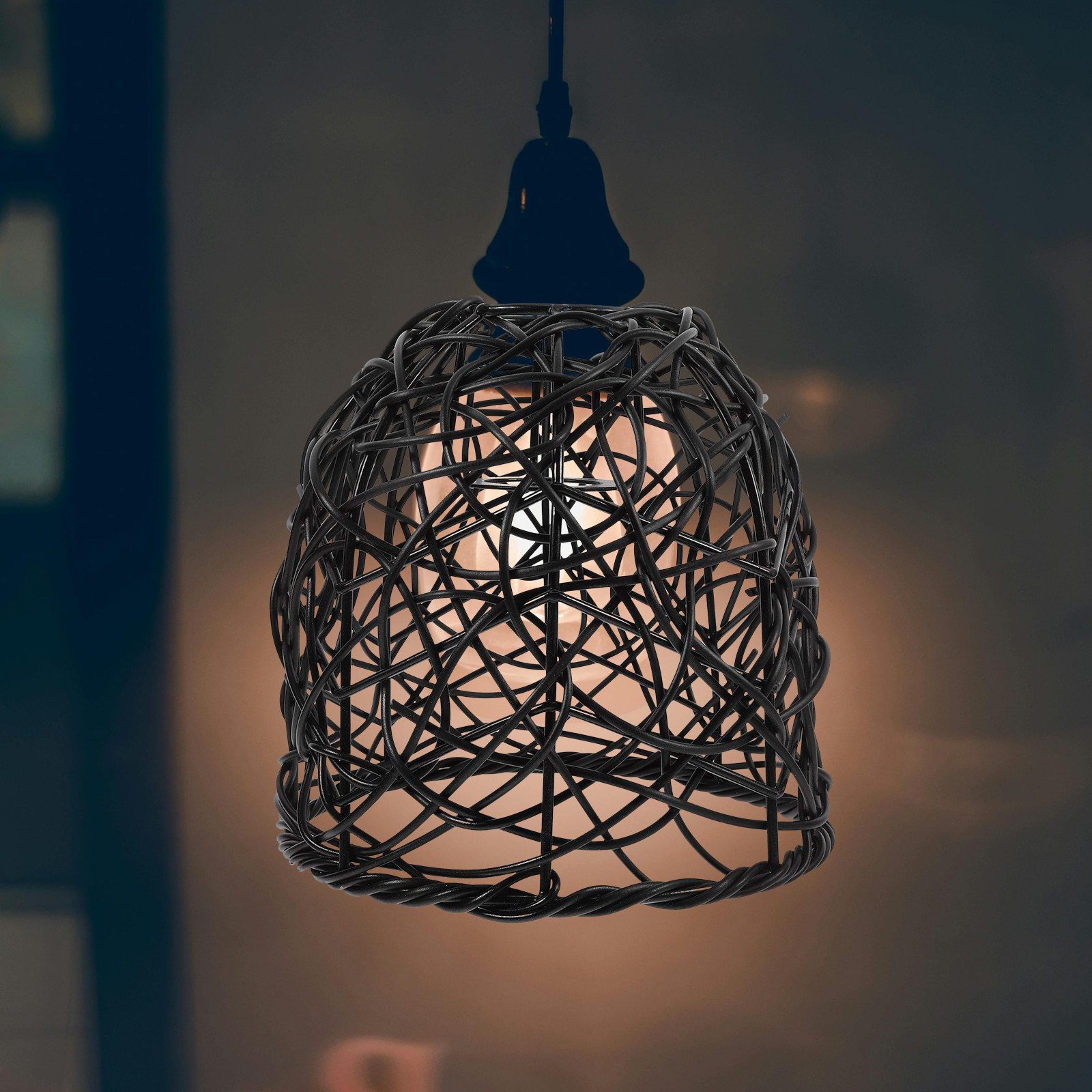 Wicker Lamp Shade E27 Rattan P - Wicker Pendant Shade review and price