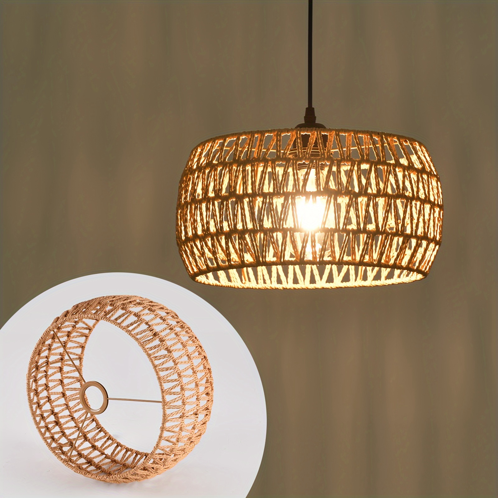 Handmade Bamboo Rattan Wicker  - Wicker Pendant Shade review and price